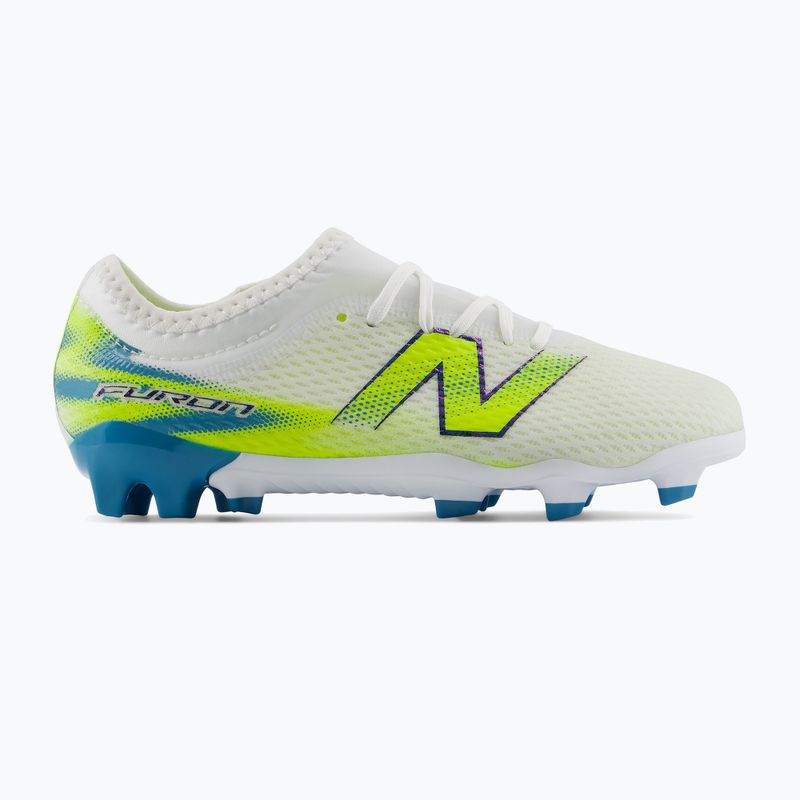 Dětské kopačáky New Balance Furon Team V9 FG white/alkaline green 2
