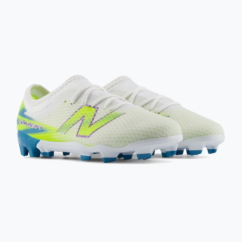 Dětské kopačáky New Balance Furon Team V9 FG white/alkaline green 4