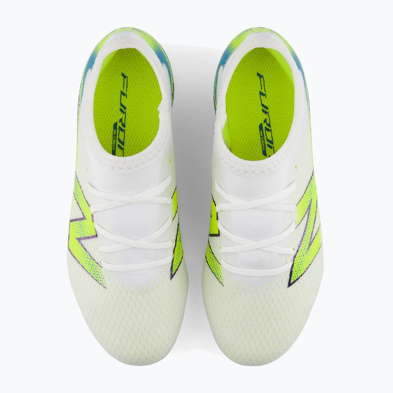 Dětské kopačáky New Balance Furon Team V9 FG white/alkaline green 6