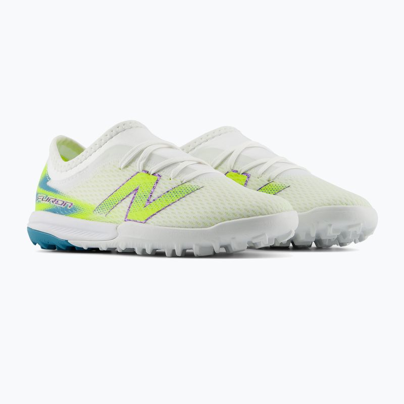 Dětské kopačáky New Balance Furon Team V9 TF white/alkaline green 3