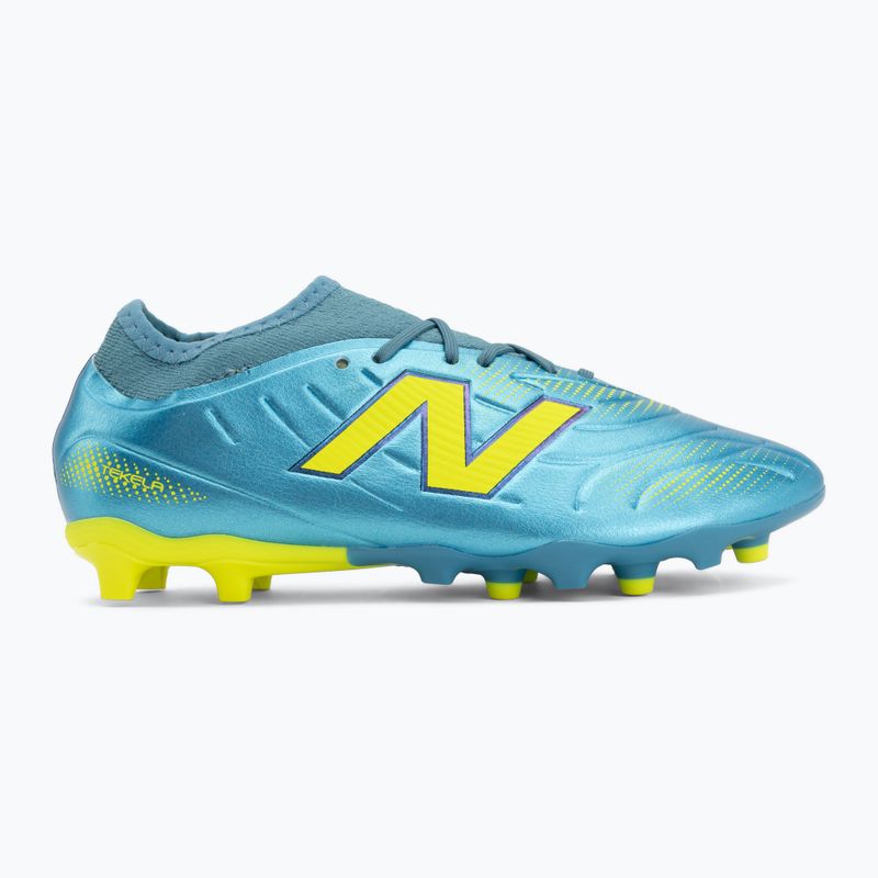 Dětské kopačáky New Balance Tekela Team V5 FG metallic blue/alkaline green 2