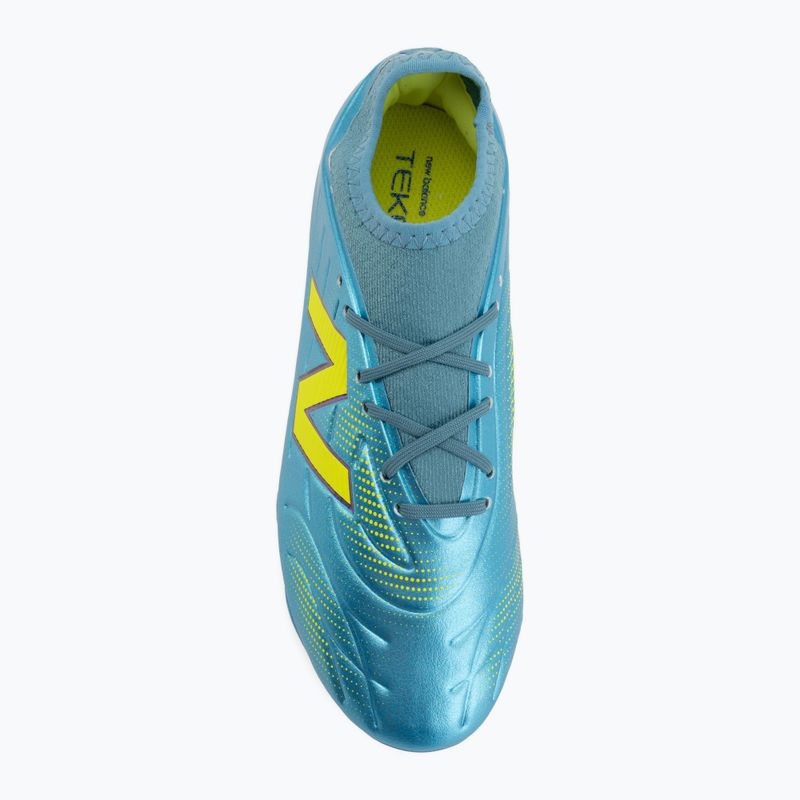 Dětské kopačáky New Balance Tekela Team V5 FG metallic blue/alkaline green 5