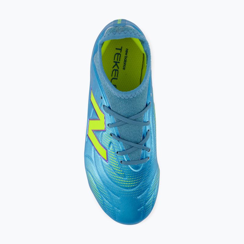 Dětské kopačáky New Balance Tekela Team V5 FG metallic blue/alkaline green 5