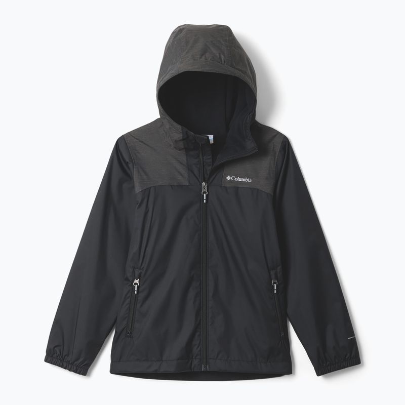 Dětská nepromokavá bunda Columbia Rainy Trails III Fleece Lined black
