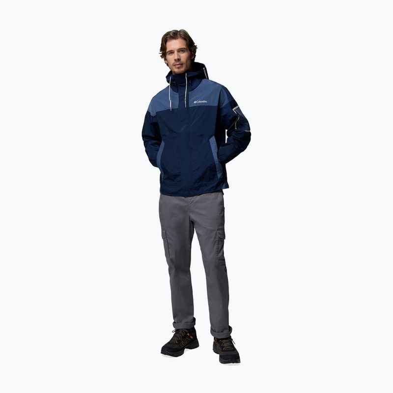 Pánská větrovka Columbia Challenger II Windbreaker collegiate navy/dark mountain 2