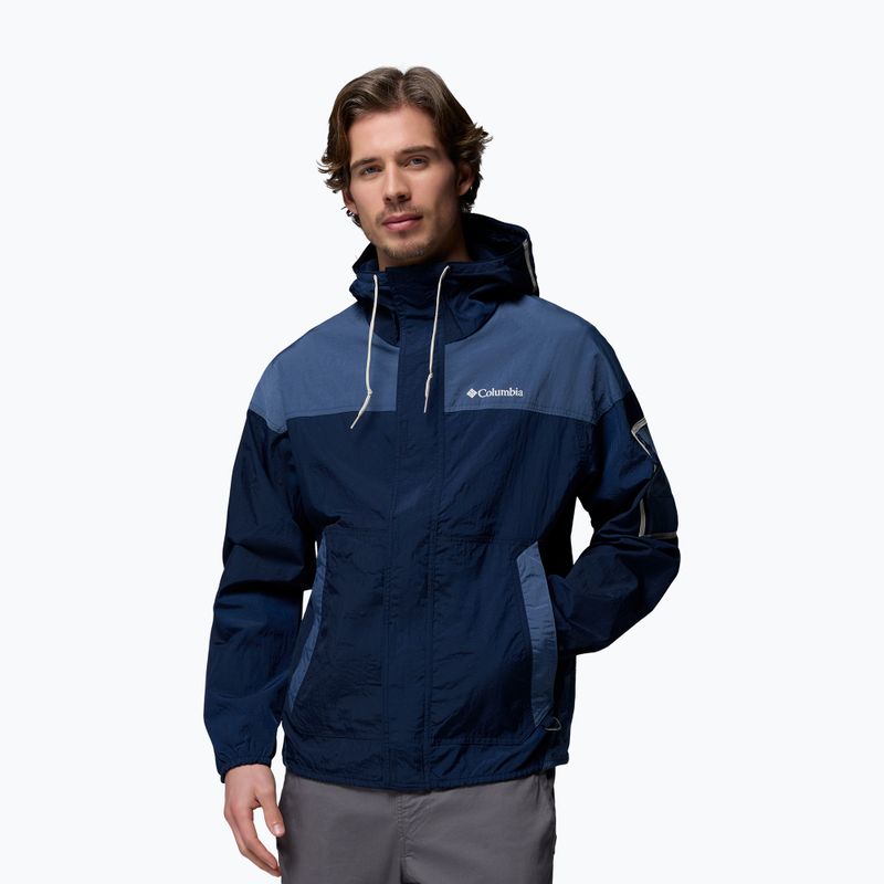 Pánská softshellová bunda Columbia Challenger II Windbreaker collegiate navy/dark mountain 4