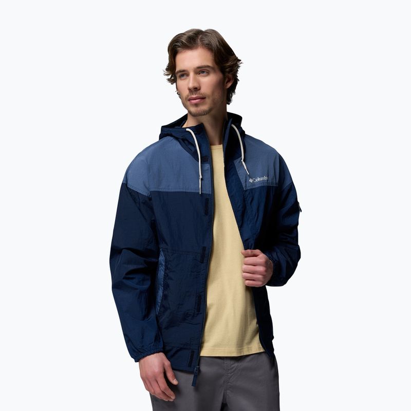 Pánská větrovka Columbia Challenger II Windbreaker collegiate navy/dark mountain 5