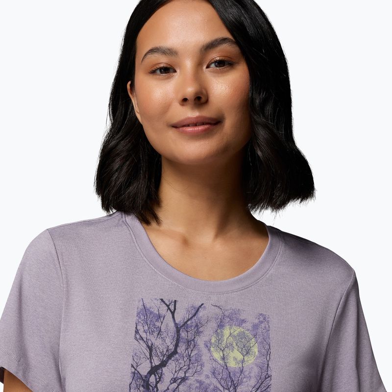 Dámské tričko Columbia Parsons Point Scoop Tee lavender pearl heather/canopy view 5