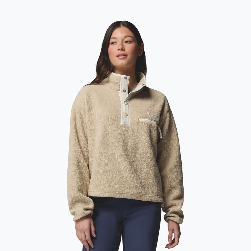 Dámská fleecová mikina Columbia Helvetia II Cropped Half Snap Fleece ancient fossil/dark stone/chalk 5