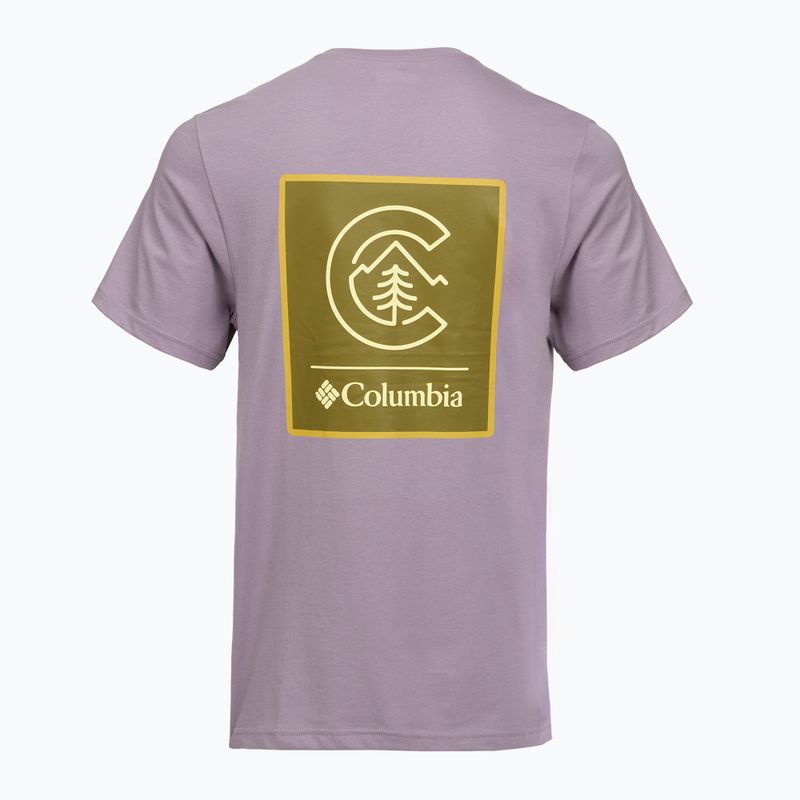 Pánské tričko Columbia CSC Basic Logo Back Tee shale purple/linework c badge 2
