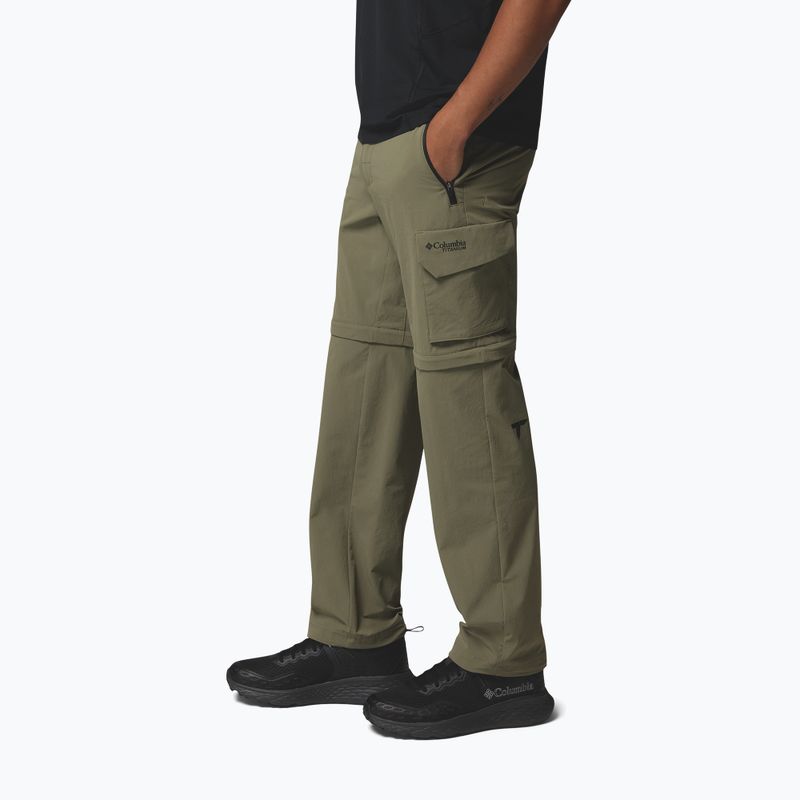 Pánské trekingové kalhoty Columbia Silver Ridge Elite Convertible stone green 4