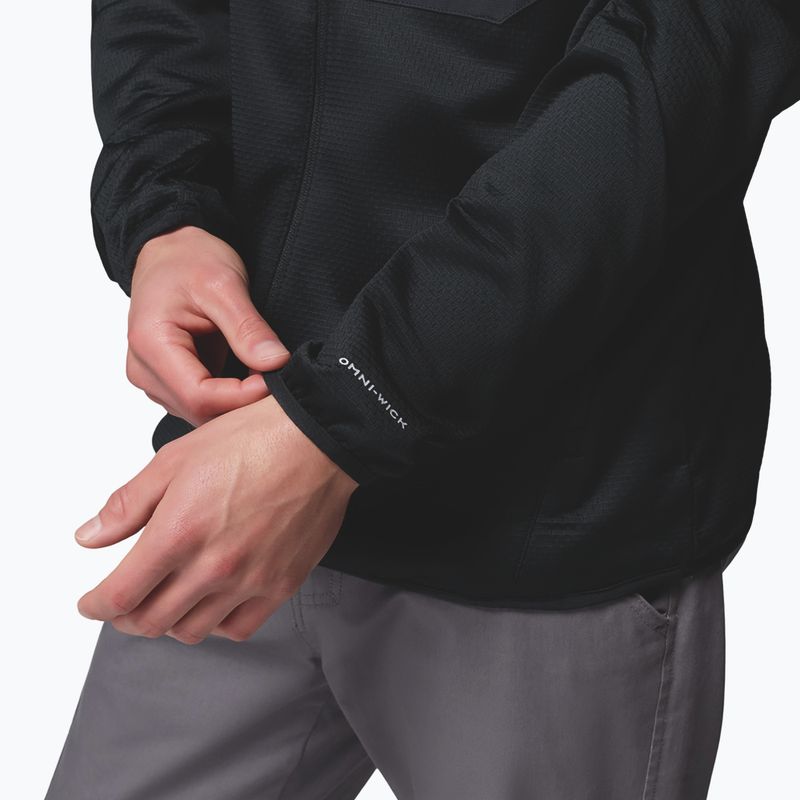 Pánská trekingová mikina Columbia Tall Heights Hdd Grid Fleece Full Zip black 7