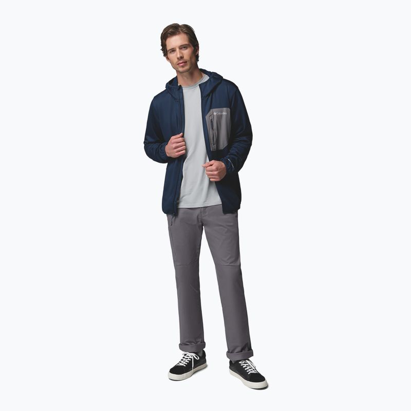 Pánská trekingová mikina Columbia Tall Heights Hdd Grid Fleece Full Zip collegiate navy/city grey 2