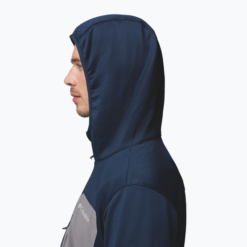 Pánská trekingová mikina Columbia Tall Heights Hdd Grid Fleece Full Zip collegiate navy/city grey 6