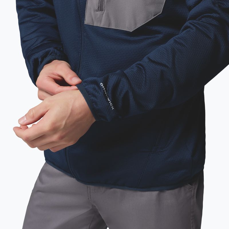 Pánská trekingová mikina Columbia Tall Heights Hdd Grid Fleece Full Zip collegiate navy/city grey 7