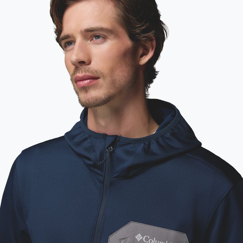 Pánská trekingová mikina Columbia Tall Heights Hdd Grid Fleece Full Zip collegiate navy/city grey 8