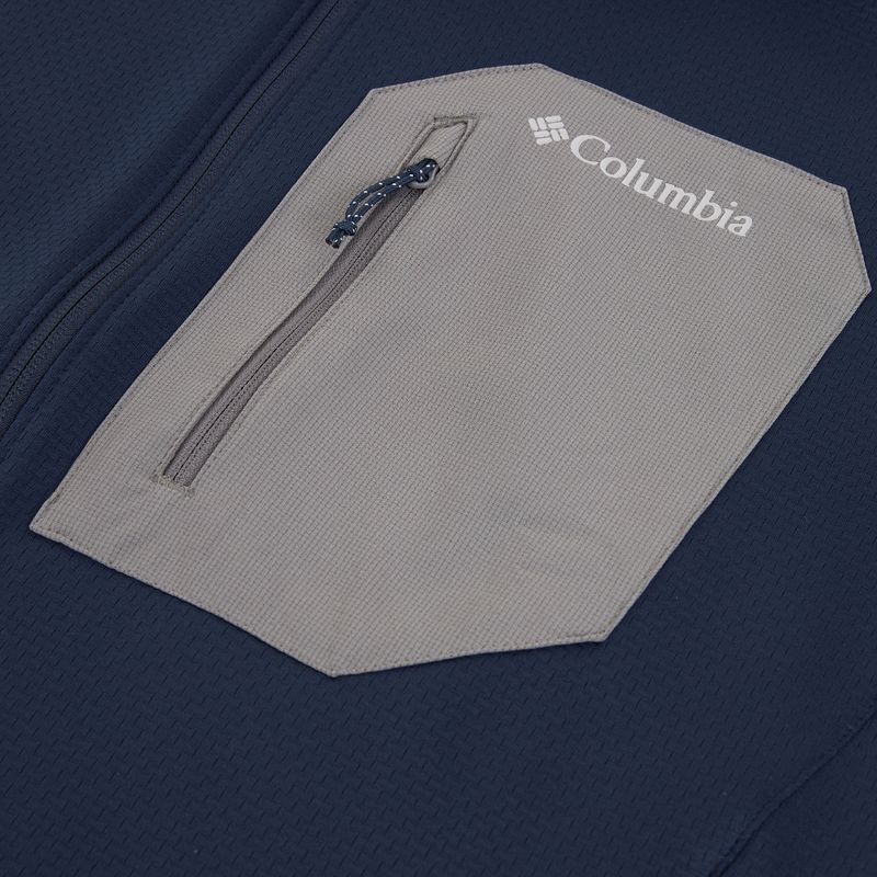 Pánská trekingová mikina Columbia Tall Heights Hdd Grid Fleece Full Zip collegiate navy/city grey 3