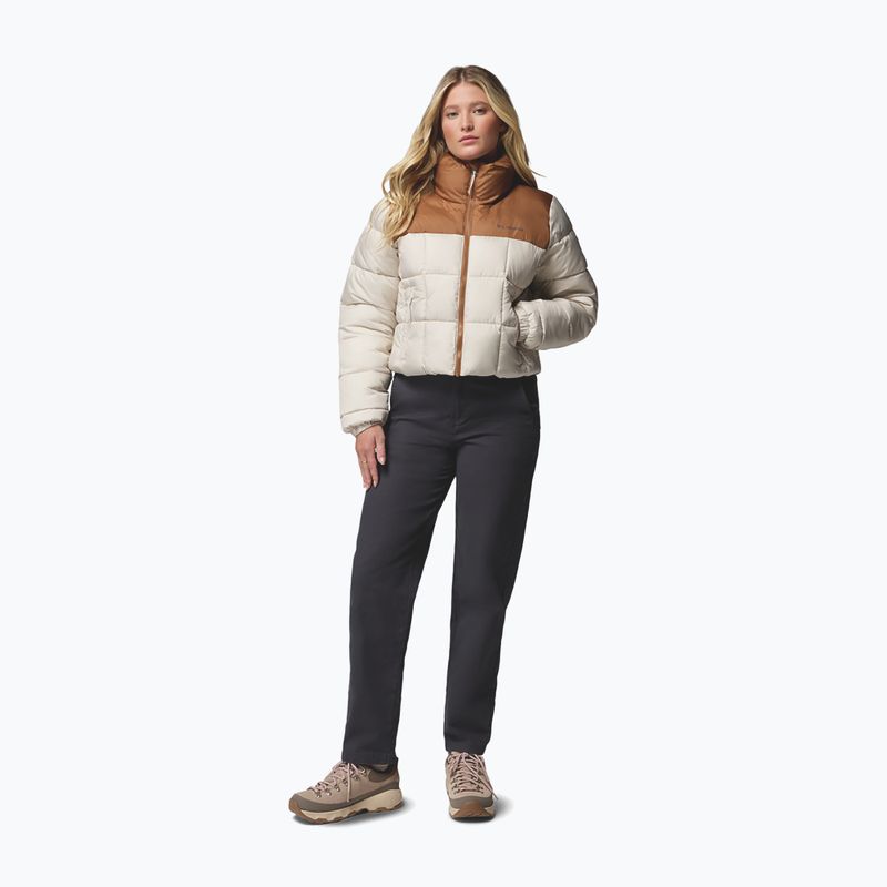 Dámská zateplená bunda Columbia Puffect III Cropped dark stone/camel brown 2