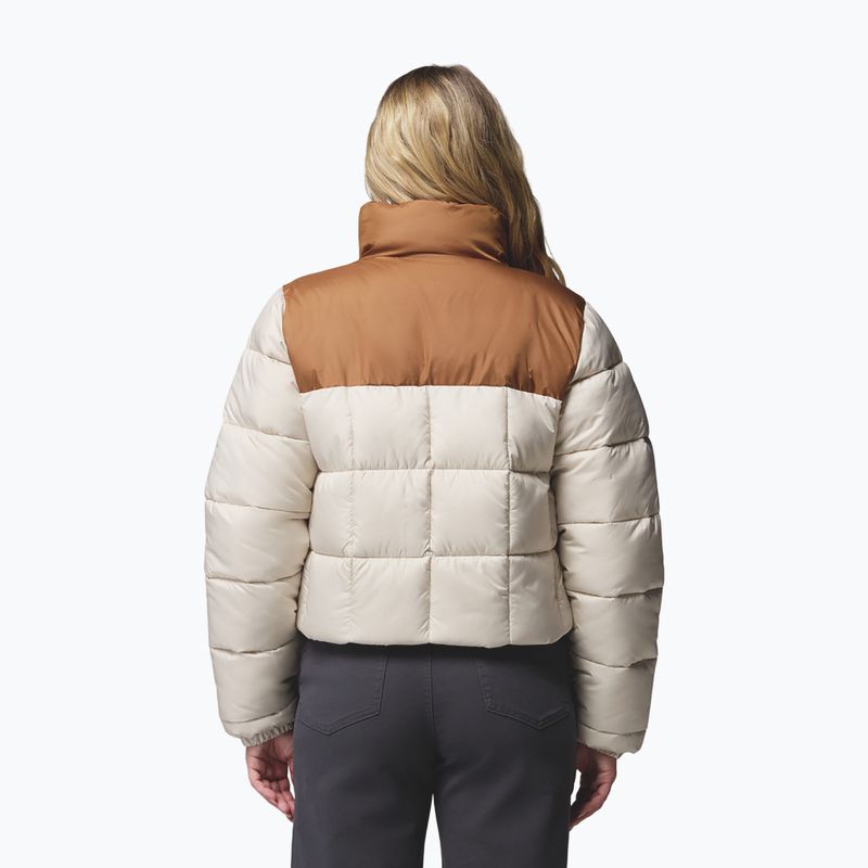 Dámská zateplená bunda Columbia Puffect III Cropped dark stone/camel brown 3