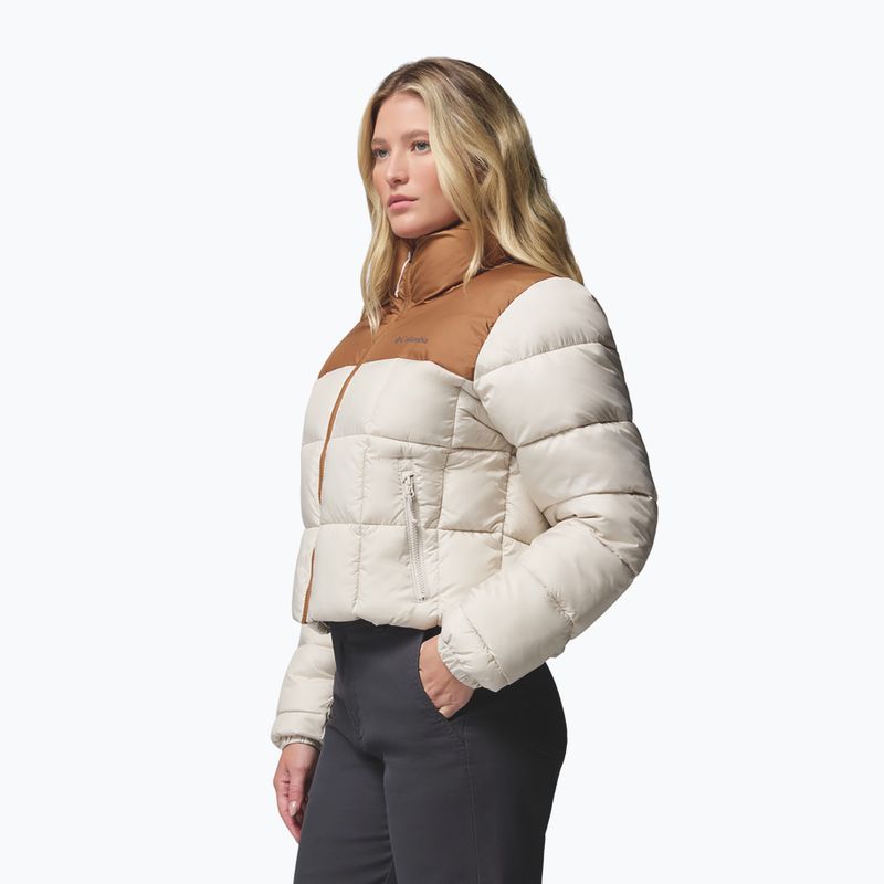 Dámská zateplená bunda Columbia Puffect III Cropped dark stone/camel brown 5