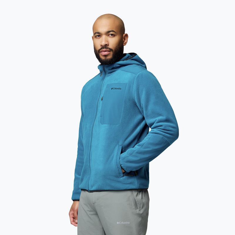 Pánská fleecová mikina Columbia Pacific Arch 200 Hooded FZ Fleece Phoenix Blue 4