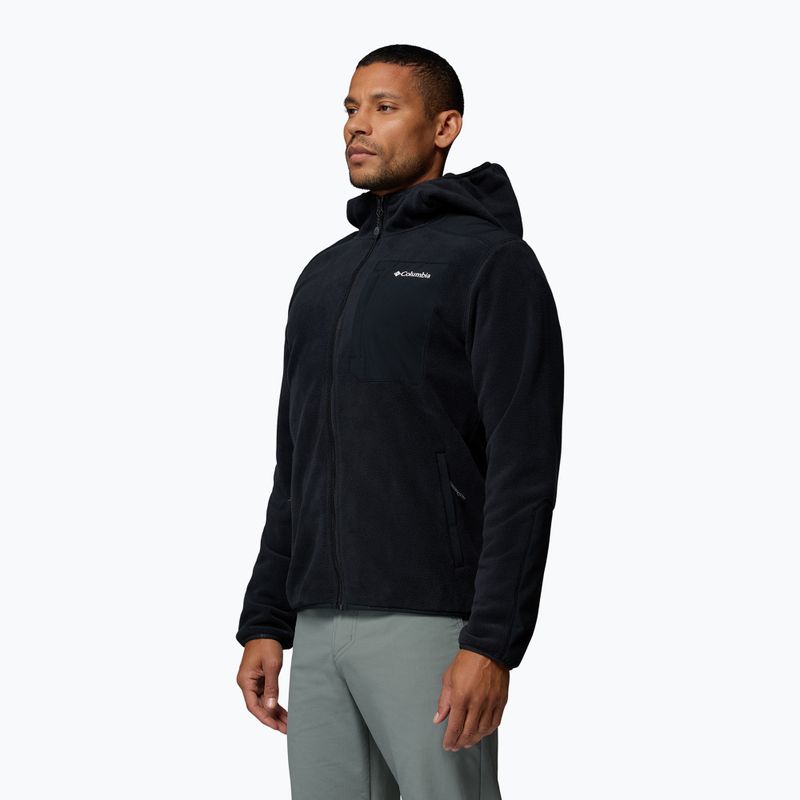 Pánská fleecová mikina Columbia Pacific Arch 200 Hooded FZ Fleece Black 4