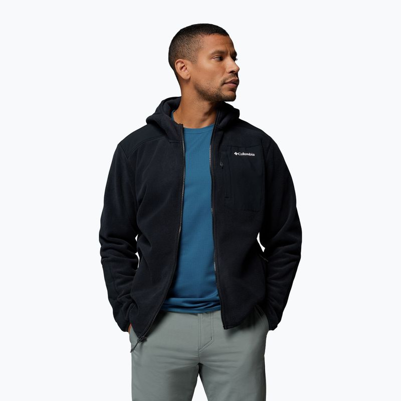Pánská fleecová mikina Columbia Pacific Arch 200 Hooded FZ Fleece Black 5