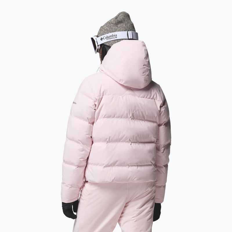 Dámská lyžařská bunda Columbia Roffe Ridge Down Heat Seal powder pink 3