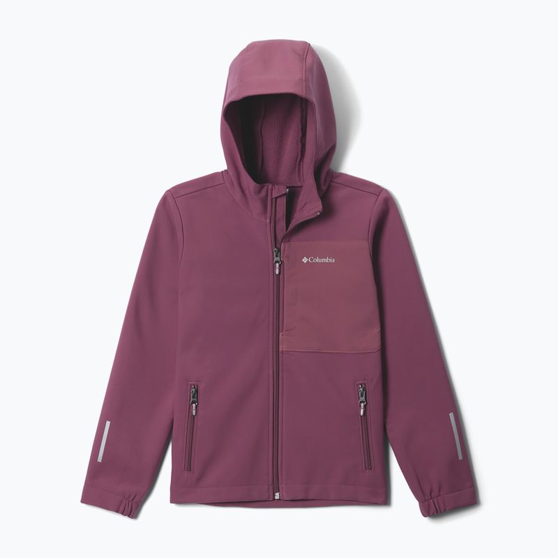 Dětská softshellová bunda Columbia Ascender Hooded Softshell antique mauve
