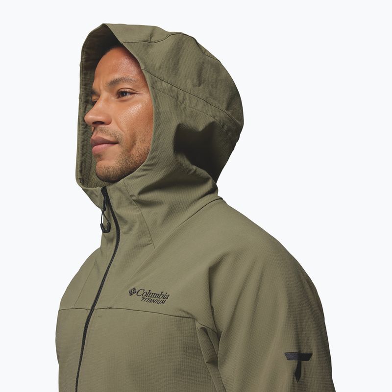Pánská softshellová bunda Columbia Tennen Mountain Hooded Softshell stone green 7