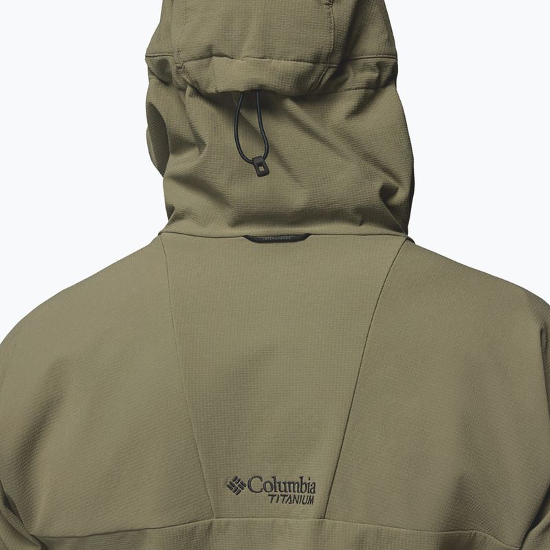 Pánská softshellová bunda Columbia Tennen Mountain Hooded Softshell stone green 8