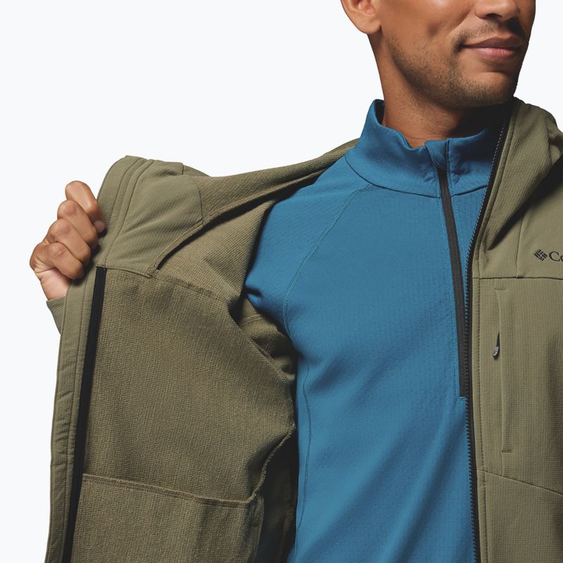 Pánská softshellová bunda Columbia Tennen Mountain Hooded Softshell stone green 9