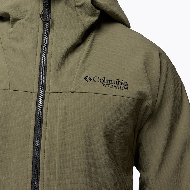 Pánská softshellová bunda Columbia Tennen Mountain Hooded Softshell stone green 10