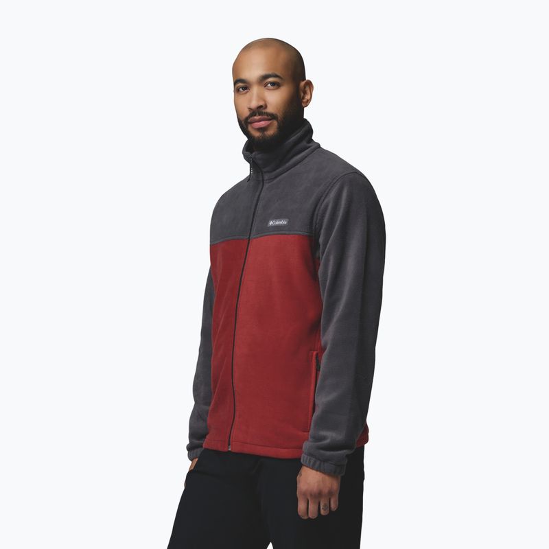 Pánská fleecová mikina Columbia Steens Mountain Full Zip 2.0 Shark/Red Oxide 5