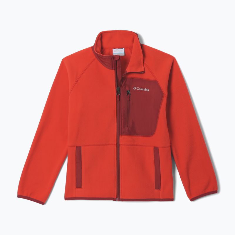 Dětská fleecová mikina Columbia Fast Trek V Full Zip super sonic/red oxide