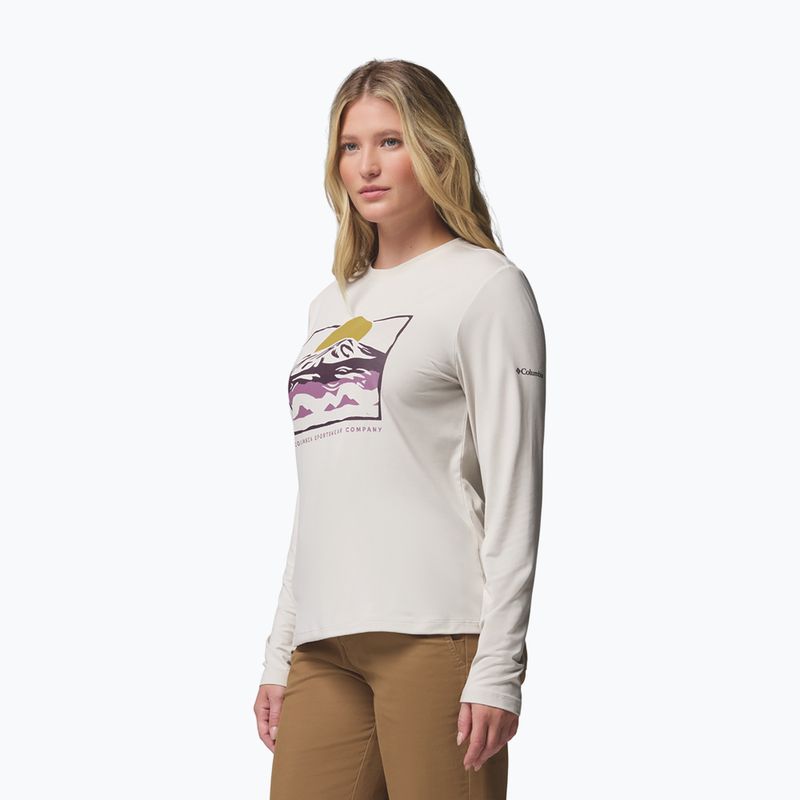 Dámské tričko Longsleeve Columbia Parsons Point LS Graphic Tee dark stone heather/all terrain 4