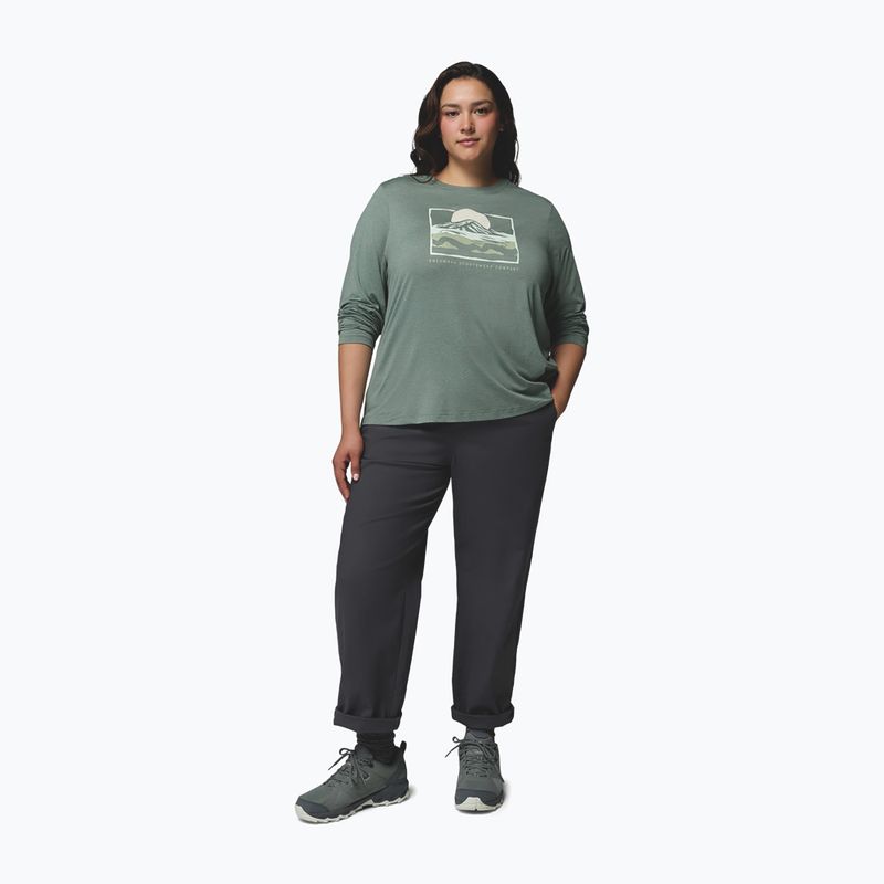 Dámské tričko Longsleeve Columbia Parsons Point LS Graphic Tee sedona sage heather/all terrain 2