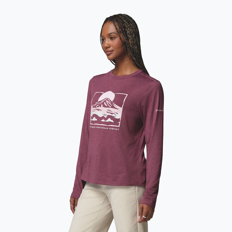 Dámské tričko Longsleeve Columbia Parsons Point LS Graphic Tee antique mauve heather/all terrain 4