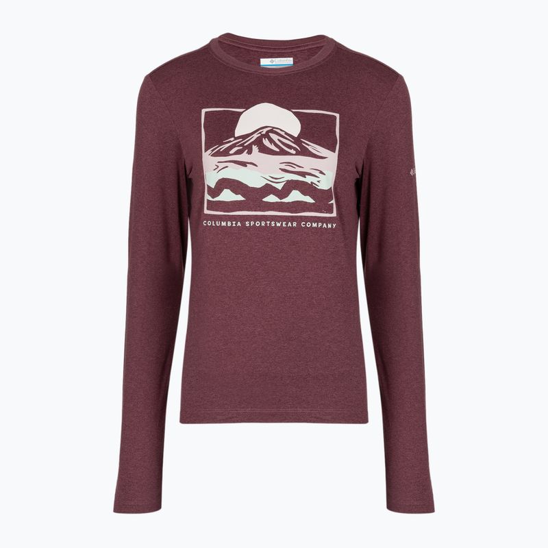 Dámské tričko Longsleeve Columbia Parsons Point LS Graphic Tee antique mauve heather/all terrain 6