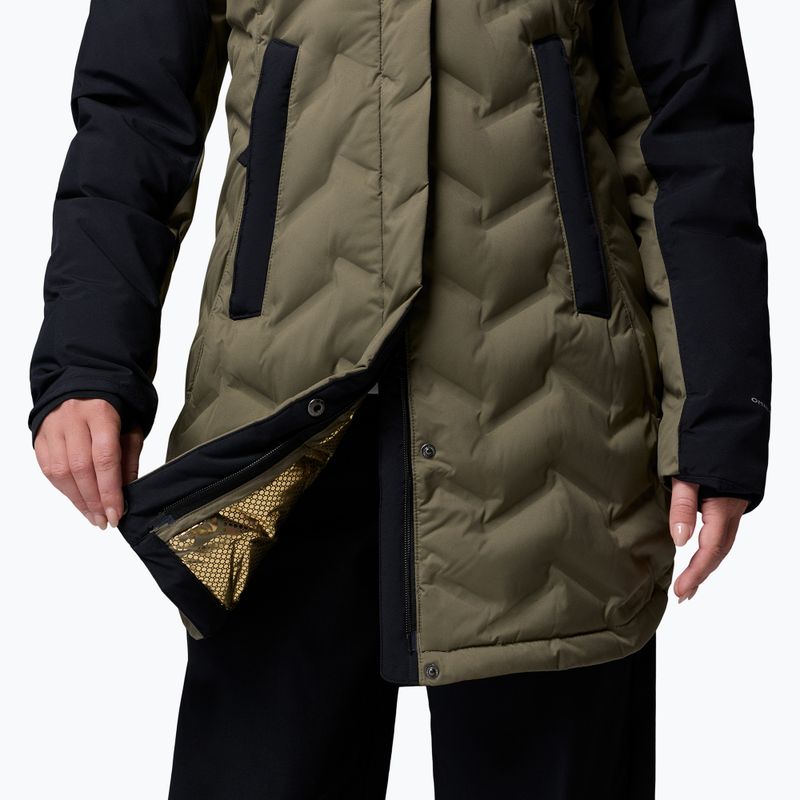 Dámský péřový kabát Columbia Mountain Croo III Mid Down stone green/black 9