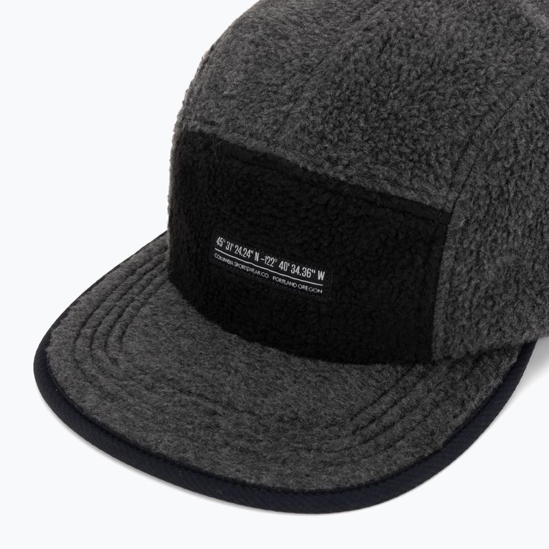 Kšiltovka Columbia Creek Side Thermal 5 Panel charcoal heather fleece/black ripstop 3