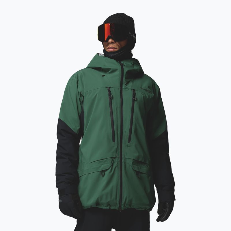 Pánská lyžařská bunda Columbia Platinum Peak Insulated rain forest/black