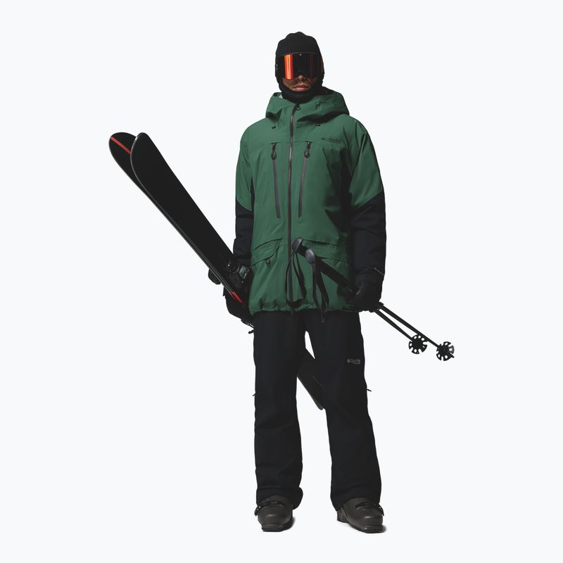 Pánská lyžařská bunda Columbia Platinum Peak Insulated rain forest/black 2