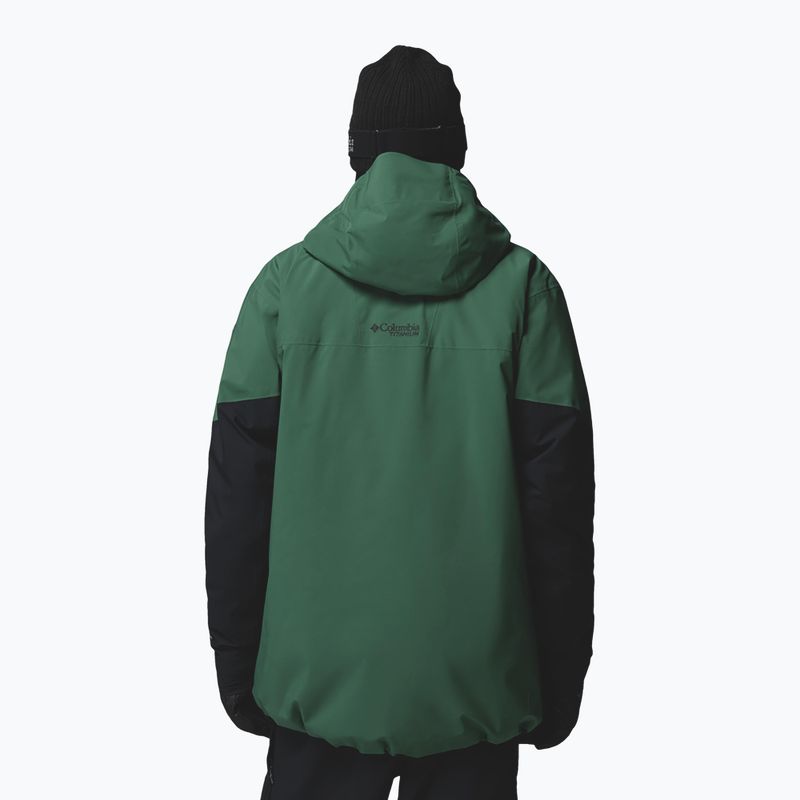 Pánská lyžařská bunda Columbia Platinum Peak Insulated rain forest/black 3