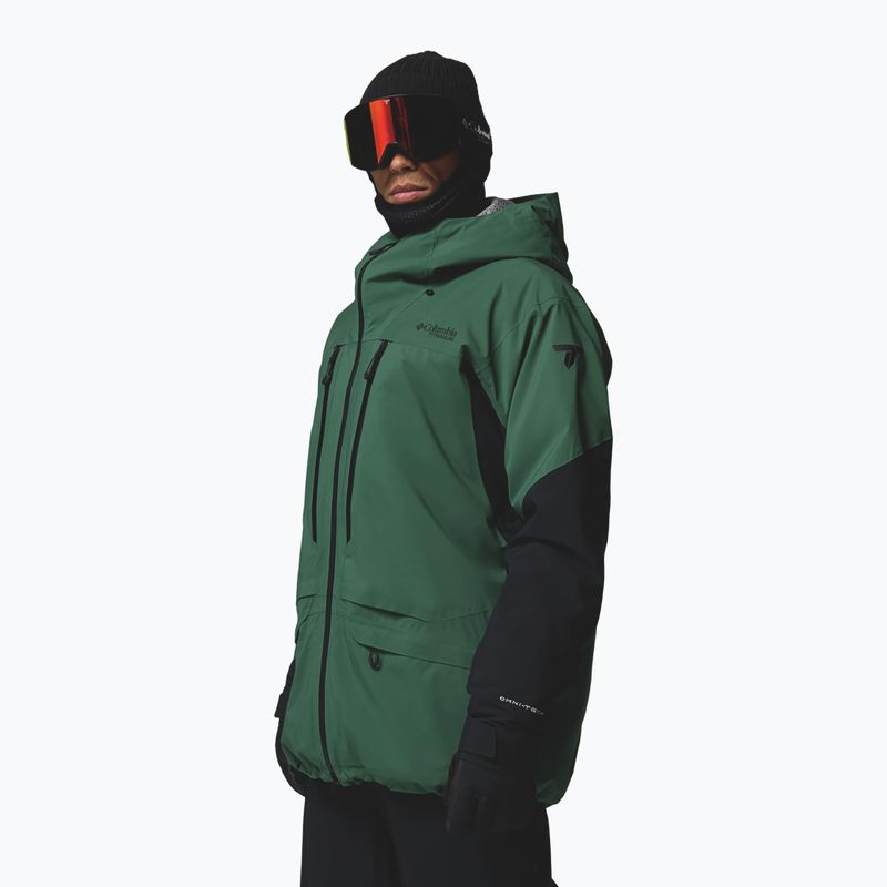 Pánská lyžařská bunda Columbia Platinum Peak Insulated rain forest/black 4