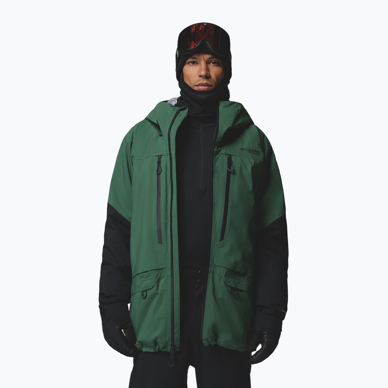 Pánská lyžařská bunda Columbia Platinum Peak Insulated rain forest/black 6