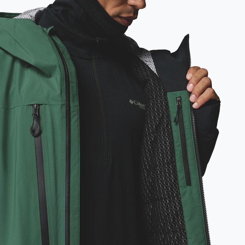 Pánská lyžařská bunda Columbia Platinum Peak Insulated rain forest/black 14