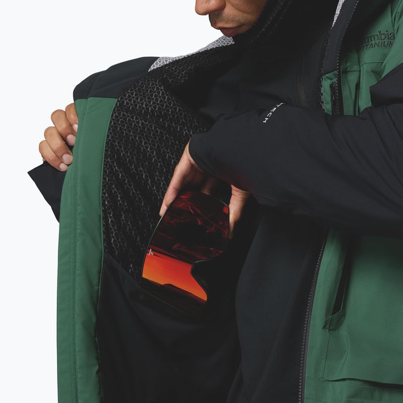 Pánská lyžařská bunda Columbia Platinum Peak Insulated rain forest/black 16