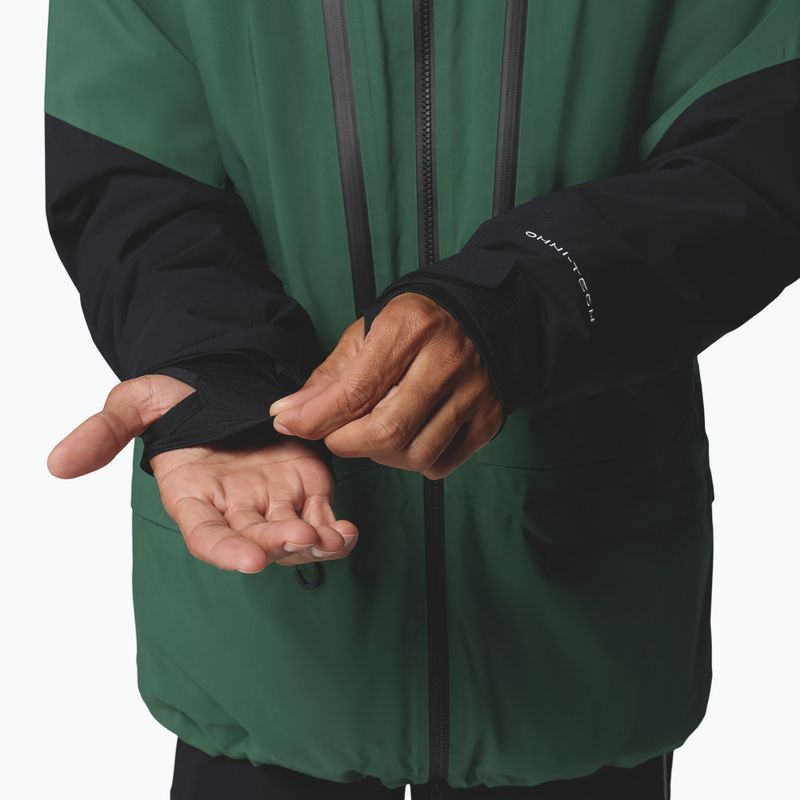 Pánská lyžařská bunda Columbia Platinum Peak Insulated rain forest/black 5