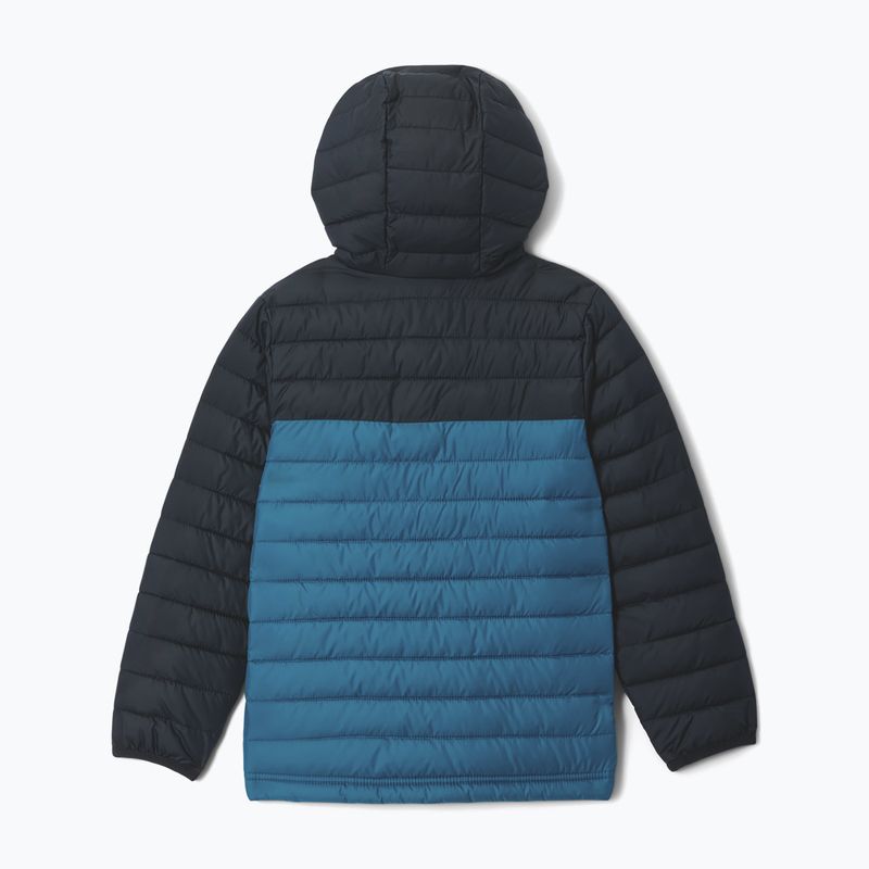 Dětská bunda Columbia Powder Lite II Hooded phoenix blue/black 2